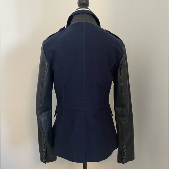 Burberry leather and wool jacket - Picture 2 of 9